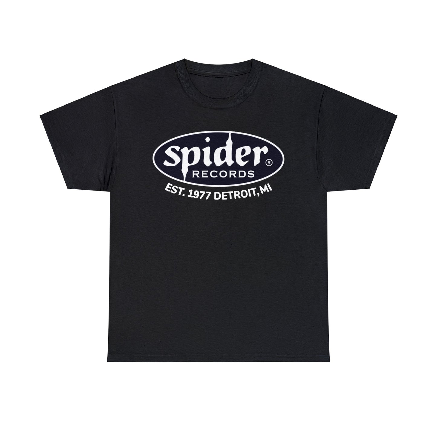 Iconic Spider Records Detroit Logo (Unisex Heavy Cotton Tee)