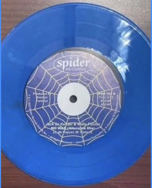 Blue Vinyl Record No War Song Jack de Keyzer and Wally Palmar
